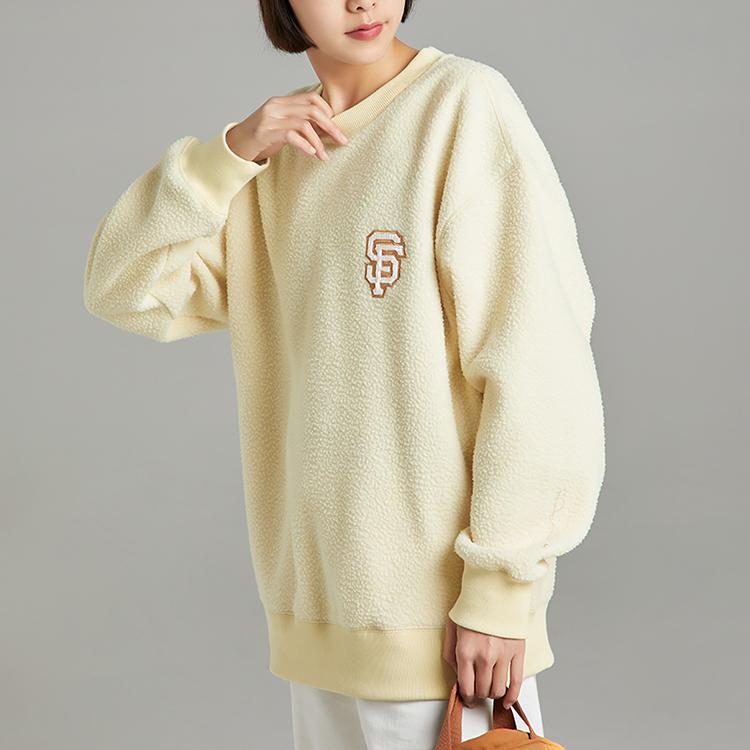 New MLB Sweatshirt Unisex Light Yellow 3AMTB0726-14YEL