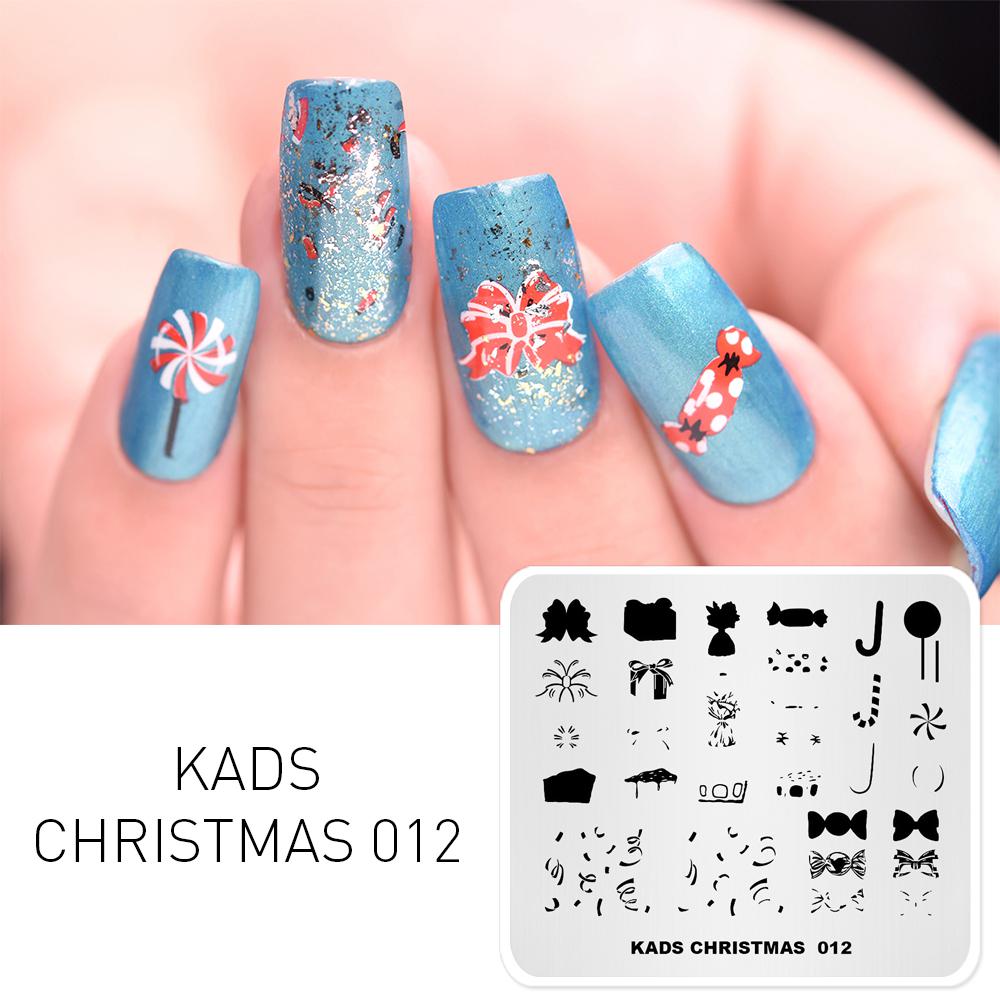 KADS Christmas Nail Art Stamping Plates Manicure Stamp Template Image Nails Art Stamp Print Stencils