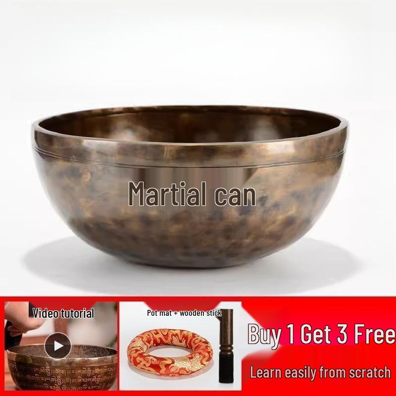 Full Moon Handmade Nepal Singing Bowl - Thickened Copper for Meditation and Yoga