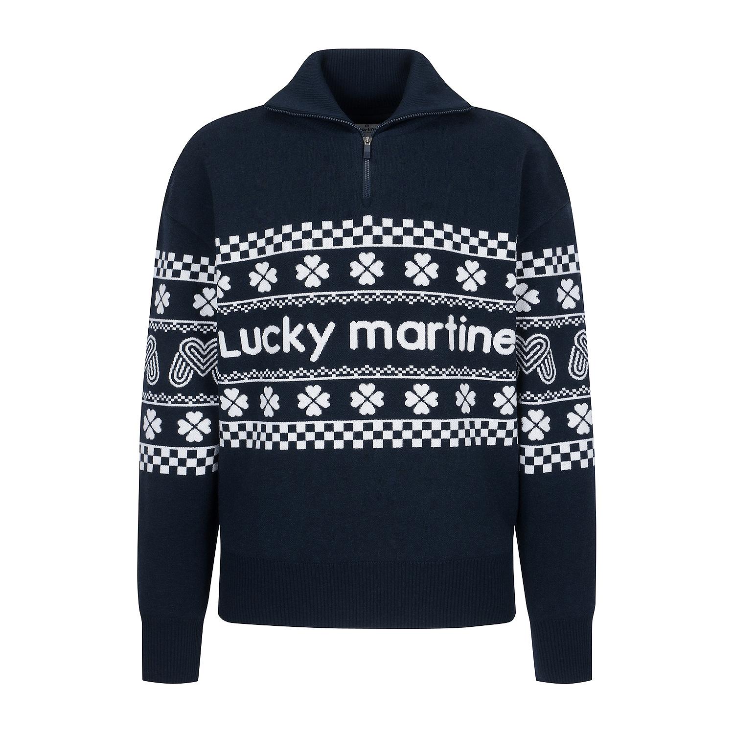 Martin Golf Clover Half Zip-Up Sweater_Navy Navy/085