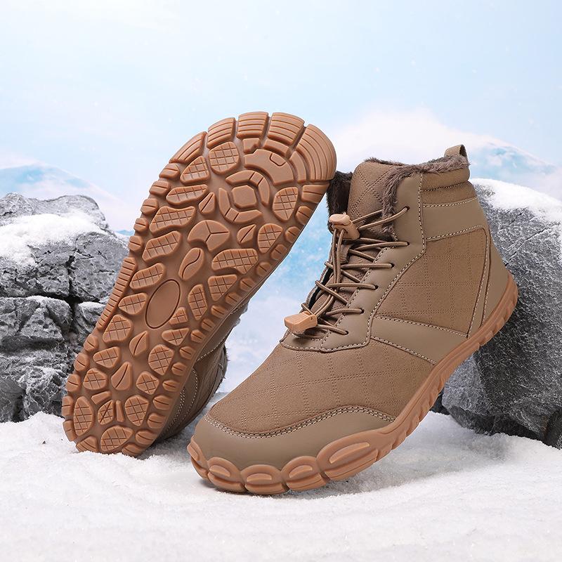 Autumn and winter outdoor five-finger snow boots cotton shoes men and women couples waterproof piled thickened mountaineering cotton boots
