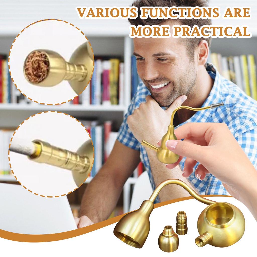 Brass Gourd Hookah Three Portable Water Pipe Hookah Holder Filter With Hookah