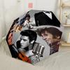 Elvis Presley: Rock Roll Automatic Umbrella with 8-Rib Sturdy Construction All-Season Umbrella for Travel Fashionable Accessory Birthday/Christmas Gif
