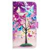 Coloured Drawing Wallet Case for iPhone 16E SE3 SE 8 7 6 6S Plus 16 Pro Max Shockproof Stand Card Holder Strap Flip Phone Cover