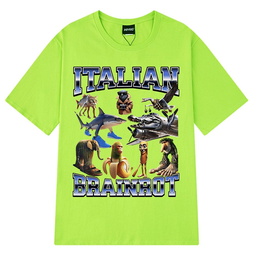 

Italian Brainrot Funny Meme T-shirt Tralalero Tralala Tung Tung Tung Sahur Bombardiro Crocodilo Brr Brr Patapim Men Women Tshirt 2XL