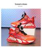 Scarpe da Basket Rosse per Ragazzi Edizione Limitata Anno del Serpente 2025 - Nuovo Stile Autunnale in Rete Traspirante