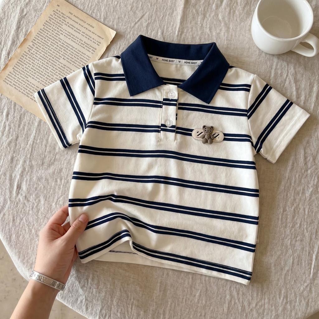 Kids Cotton Polo Shirt Short Sleeve Breathable Comfortable for Boys and Girls