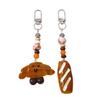 Bread Shaped Keyring Realistic Food Charm Fashionable Key Holder Fun Decoration For Backpacks Handbag