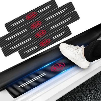 4PCS Car Sill Stickers Protector For Sportage Niro Rio Ceed Cerato Soul Sorento K3 K5 Sonic Picanto Optima Auto Accessories