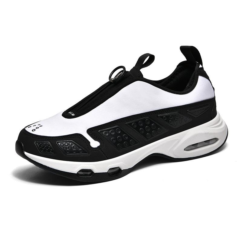 Large size autumn sports air cushion cushioning zipper lightweight casual running shoes