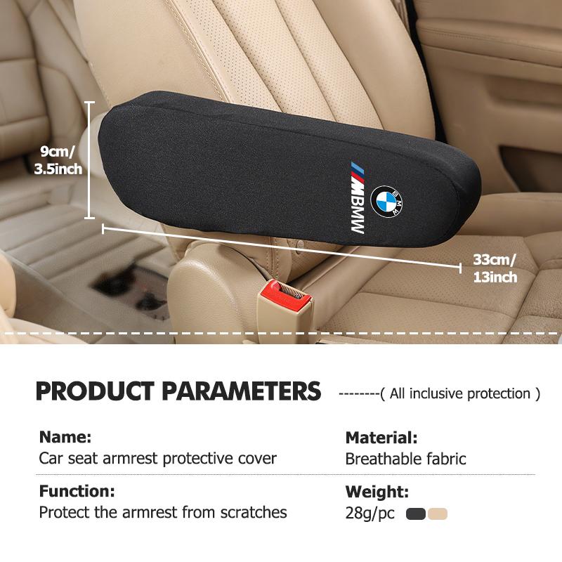 Car Armrests Cover Centre Console Front Seat Armrest Protector For BMW M Performance E36 E46 E60 E90 E91 E92 E93 F30 F20