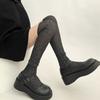1 Pair Dress Socks Cotton Socks Princess Style Thigh High Lolitas Socks Frilly Ruffle Socks, Women Girl Over Knee Socks