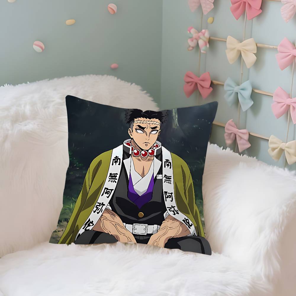 

AnimeHHimejimasGyomei Case Plush Fabric Soft Pillowcase Double Sided Print Cushion Cover Household Gifts 40x40CM(16x16in)