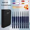 Soft Grip Crochet Hook Set with Case Stainless Steel Knitting Needles for Yarn, Sweaters Includes Ergonomic Handles, Pointed Tips, Scissors