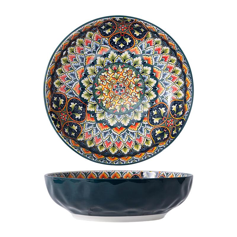 Zhi Shi Bohemian Bellitis Stone Pattern Ceramic Dinner Plate