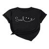Short-sleeved T-shirt European and American summer new women's fashion casual home commuting versatile round neck short-sleeved T-shirt