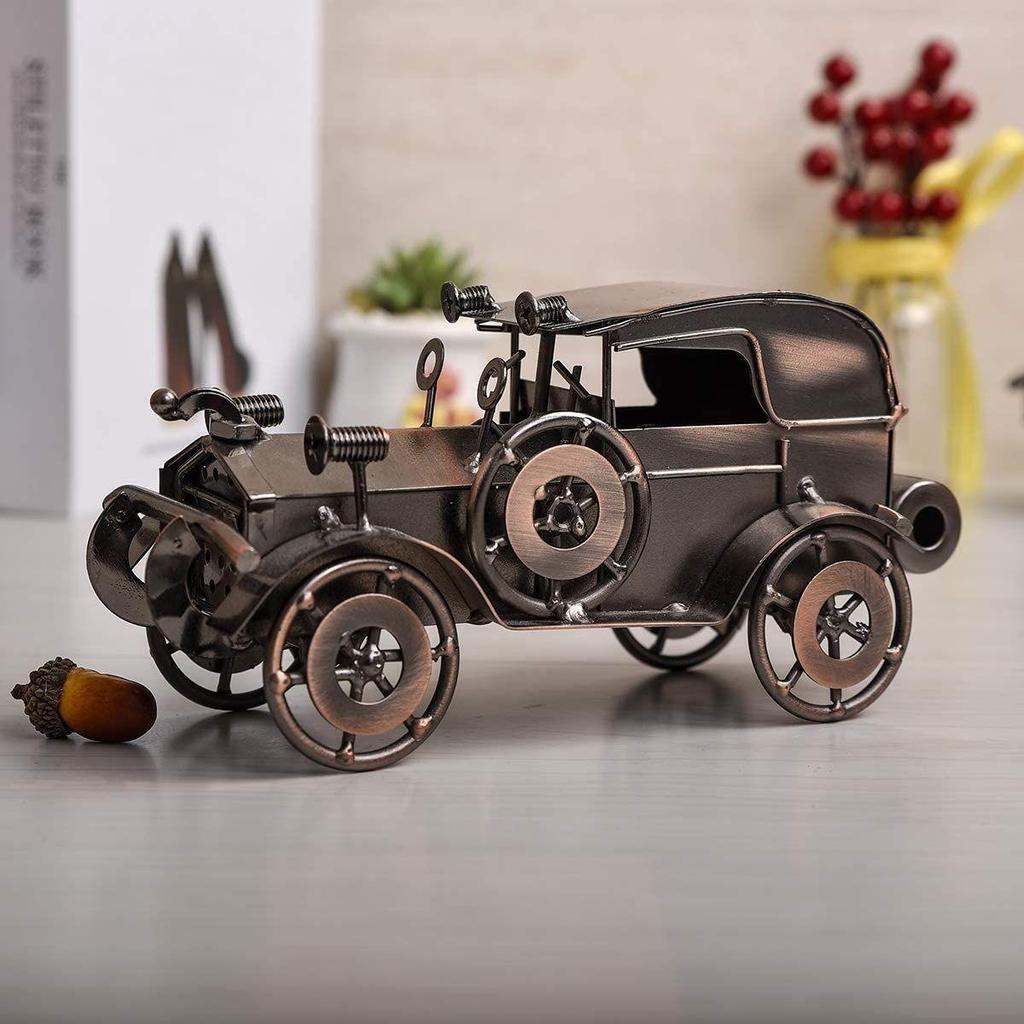 Antique Vintage Car Model Handcrafted Collections Collectible Vehicle Toys For Bar Or Home Decor
