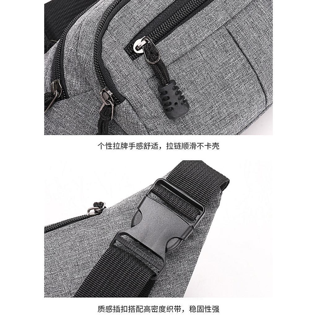 Fanny pack, men's and women's multi-functional large-capacity anti-splashing cashier messenger bag, wear-resistant outdoor sports mobile phone wallet