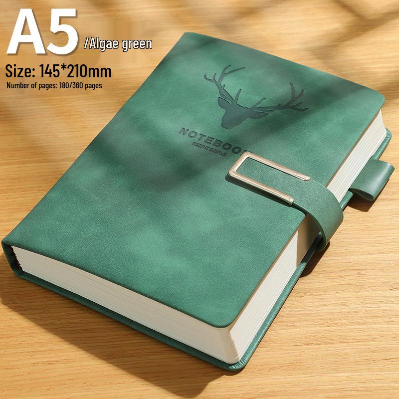 A5 Thickened Buckle Notebook: Simple Student Diary & Business Meeting Record 