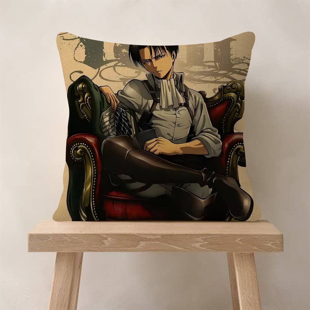 Vintage Anime AAttack On Titan Pillowcase Toon Gift Cushion Cover Bedroom Home Sofa Chair Seat Decor Pillow Case