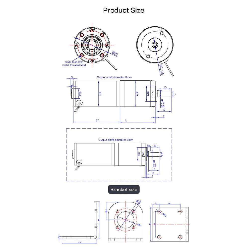 32GP-31ZY 12V 24V 11-1538RPM 32mm High Quality Planetary Gearbox Reducer Motor with Gearbox High Torque 100KG DC Brushed Motor