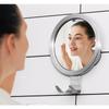 Suction Cup Anti Fog Vanity Mirror with Hooks No Punch Bathroom Shower Shaving Makeup Mirror