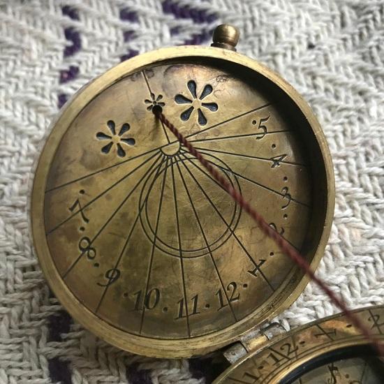 Brass Pocket Compass W/sundial Compass Handmade Compass Nautical Compass Gifts for Him