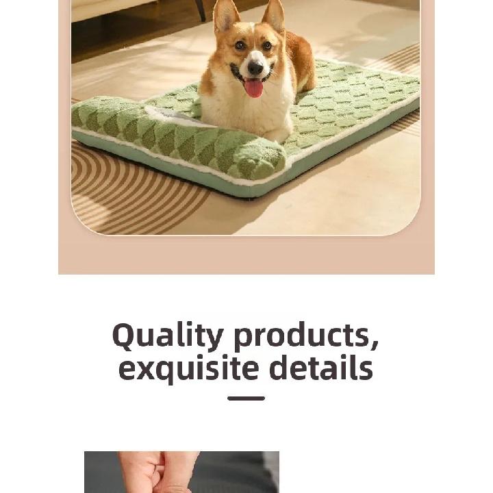 Sleeping Dog Mat Winter Warm Removable Washable Kennel Mattress Pet Supplies Large Dog Dog Bed