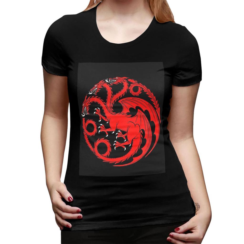House Targaryen TShirt for Women ONeck Streetwear T Shirts Womens Short Sleeve Summer Clothes Tops
