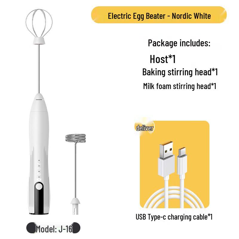 Electric Handheld Egg Beater and Milk Frother