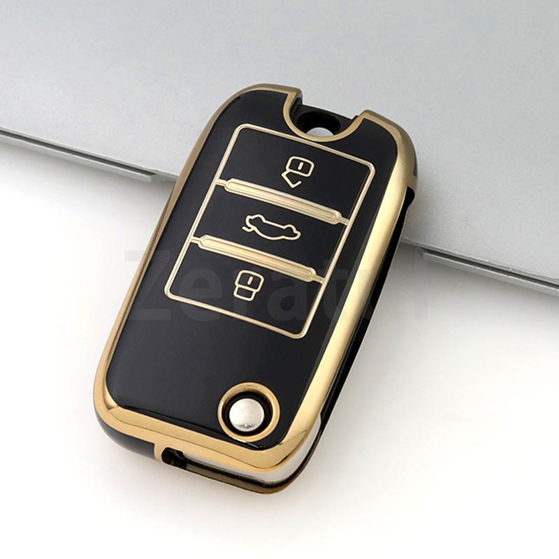Soft Tpu Auto Flip Key Fob Cover Case Bag Fit For Roewe Rx5 Mg3 Mg5 Mg6 Mg7 Mg Zs Gt Gs 350 360 750 Housing Protector Auto Accessories
