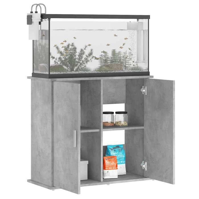 VidaXL Support pour aquarium gris béton 81x36x73 cm bois d'ingénierie 833627