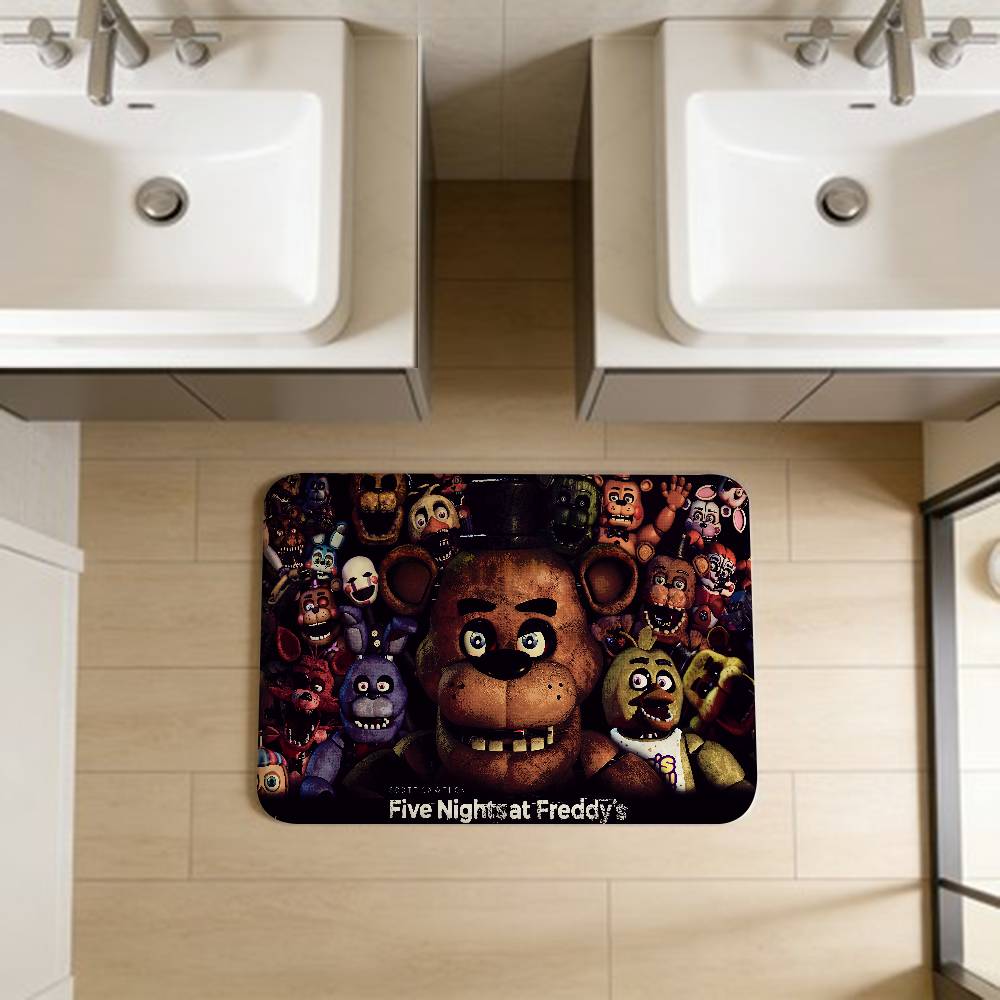 F-FNAF Five-nights-At-Freddys Entrance Door Mat Washable Non-Slip Living Room Sofa Chairs Area Mat Kitchen Welcome Doormat