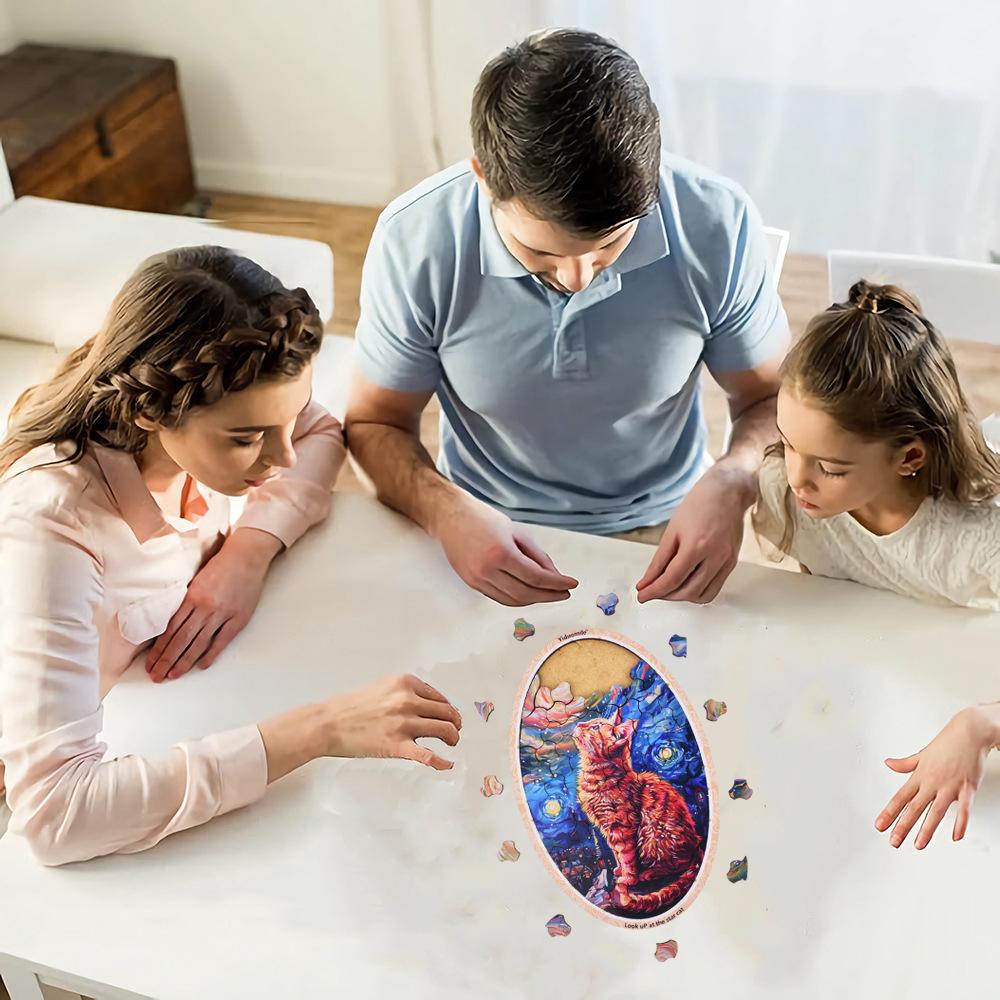 Vzdělávací hračky, dřevěné puzzle, dárky k narozeninám jsou vhodné pro rodinná setkání, neformální vzdělávací hračky
