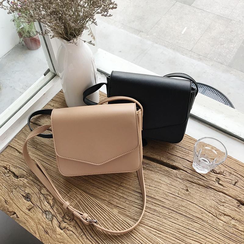 

New small bag oblique span retro small square bag simple casual girl satchel абрикосовый