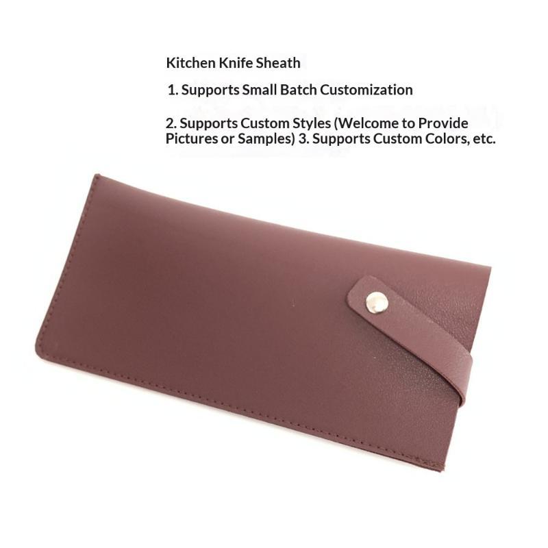 PU Leather Cleaver Protective Sheath Secure Snap Fastener Waterproof Durable for Home Kitchen Small Business Catering Use
