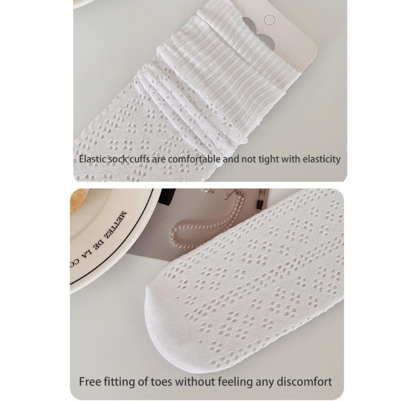 Women's Crew Socks Sheer Hollow Out Ankle Socks Princesses Ankle Dress Socks Sheer Mesh Socks Summer Calf Socks Gifts