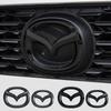 Car Front Grille Badge Trunk Emblem For Mazda 3 Axela Atenza 17-20 Carbon Fiber Head Rear Body Decal Accessories NH0