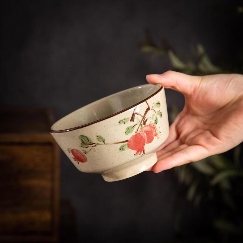 Handun Chinese Retro Ceramic 5-inch Bowl Set (3-piece)