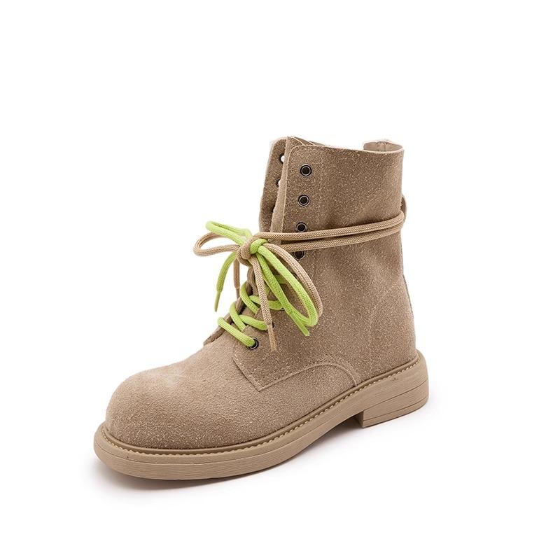 

Кожаные ботинки Мартин на платформе женские летние тонкие 2025 новые ботинки в стиле британского милитари, ботинки для активного отдыха, альпинизма, локомотивные короткие ботинки 40 хаки