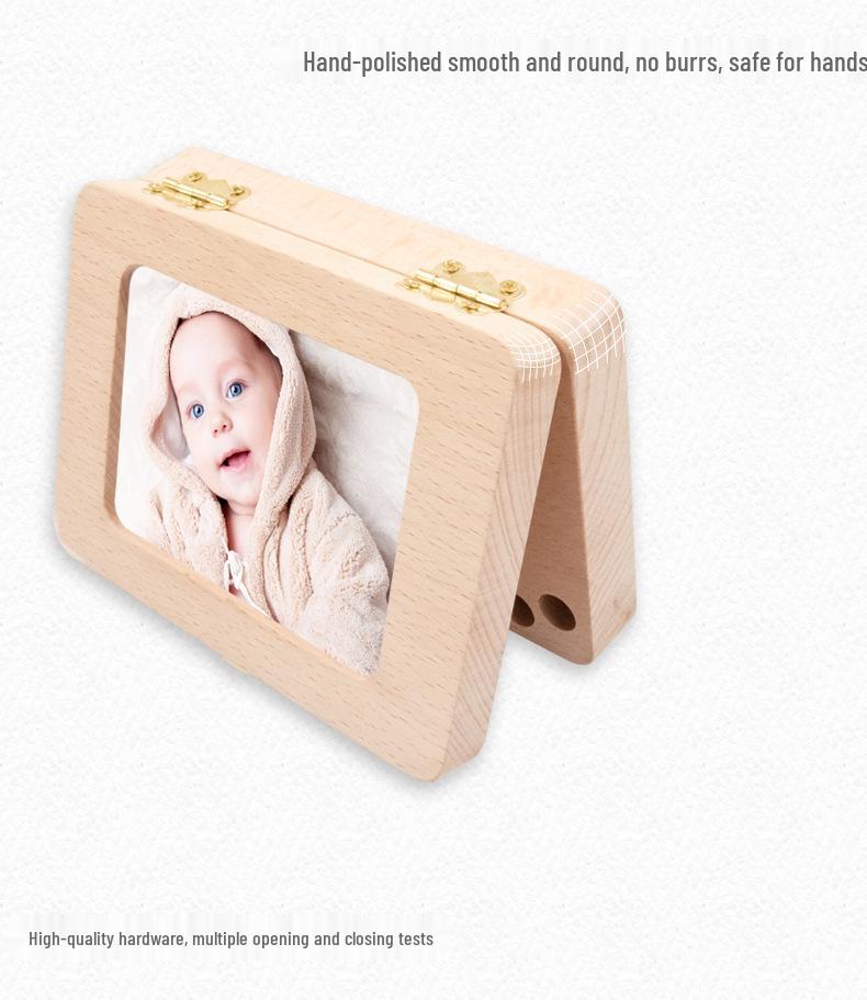 Cross-border Wooden Lanugo Baby Teeth Storage Box - English & Japanese Design