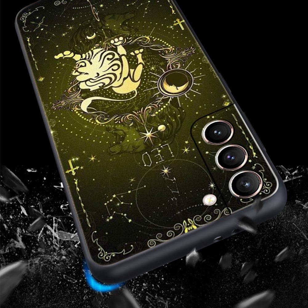 Constellation Phone Case For Samsung Galaxy S26 Ultra S25 Plus S24 FE S23 S22 5G S21 S20 Cover Black Soft