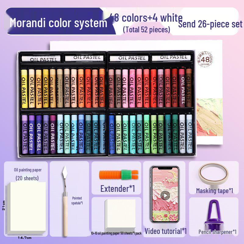 Super Soft Oil Pastel Set with Brush & Scraper Tools - Perfect Crayons for Kids' Birthday Gifts & DIY Projects