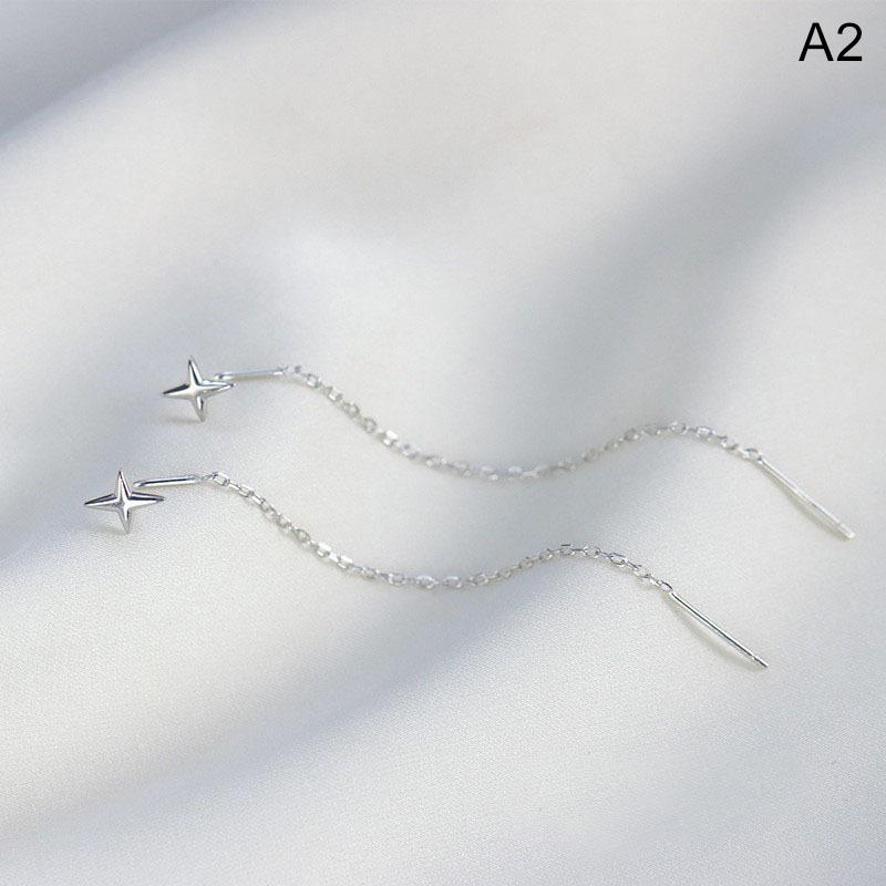 

Тренд Длинная проволока кисточка нить цепочка восхождение звезда подвески серьги-подвески женские серебряный