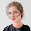 Creative Net Face Veil Headbands Stylish Headpiece Sparkling Bridal Rhinestones For Bridal Party Wedding Accessories