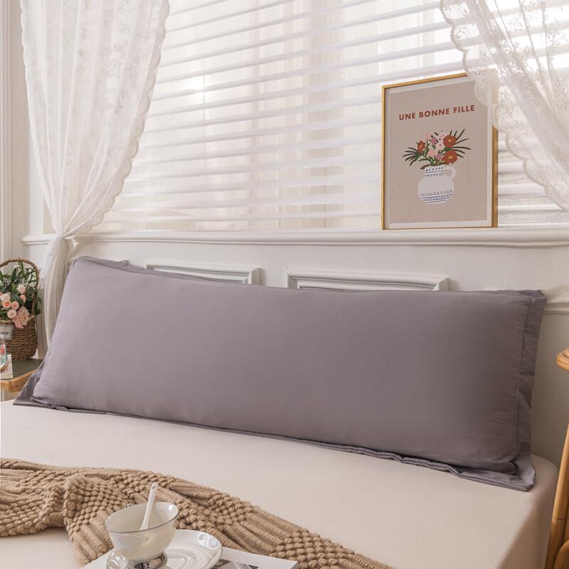 

Приятная для кожи длинная наволочка из мягкого хлопка и льна, большой размер, наволочка для пары, домашняя наволочка для сна, 120/150/180 см 48x120cm серый