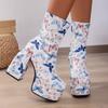 Summer Boots Women Shoes Sexy Thigh High Heels High Sexy Zipper Boots-Women Shoes Over-the-Knee White 2025 Rubber Autumn Ladies
