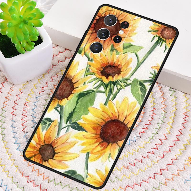 Beautiful Yellow Sunflower Phone Case for Samsung Galaxy Note 10 Pro S26 Ultra S23 S24 FE S25 S21 S22 PLUS Shockproof Cove
