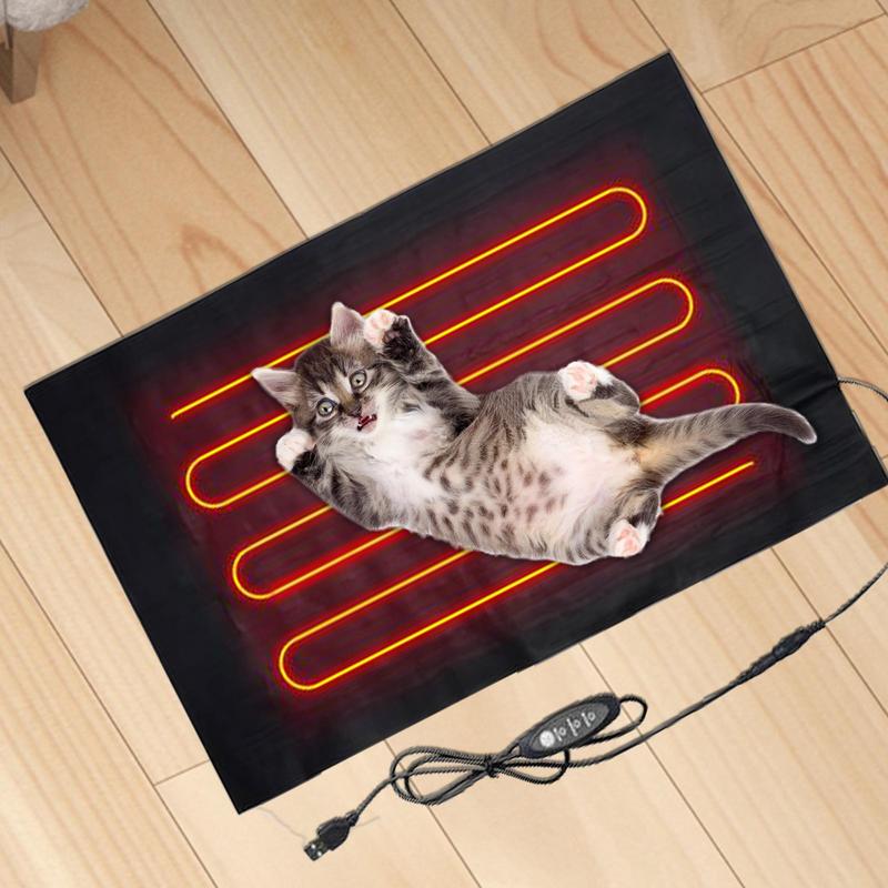 5V/9W USB Heating Pad Electric Heating Film Hand Warmer Seat Heating Cushion Warmer Waterproof Pet Reptile Animal Heater Mat