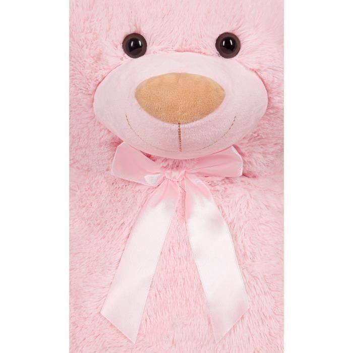 BRUBAKER Peluche géante XXL - Ours - Nounours - 100 cm - Rose - Ultra Douce &amp; Mignonne